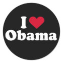 I Love Obama T-shirt sticker