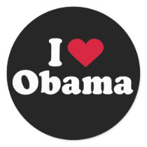I Love Obama T-shirt stickers