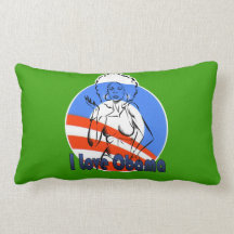 I Love Obama Throw Pillow
