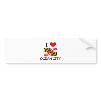 Furniture Stores Ocean City on Love Ocean City Maryland Bumper Stickers From Zazzle Com