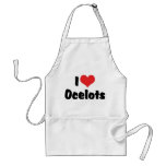 I Love Ocelots Apron