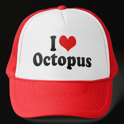 I Love Octopus Trucker Hats