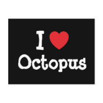 I love Octopus heart T-Shirt postcards by funnycustomtshirts I love Octopus heart T-Shirt postcards