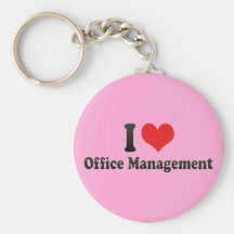I Love Office Management Key Chain