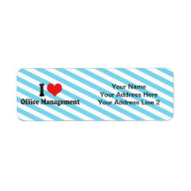 I Love Office Management Return Address Labels