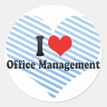 I Love Office Management Stickers