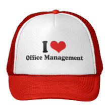 I Love Office Management Trucker Hats