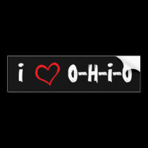 I Love Ohio Bumper Sticker bumper stickers