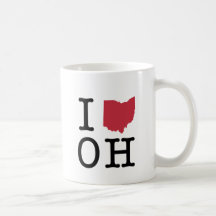 I Love Ohio Coffee Mugs