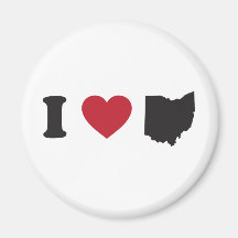 I Love Ohio Fridge Magnet