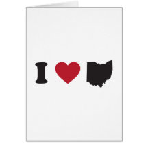 I Love Ohio Greeting Cards