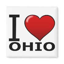 I LOVE OHIO REFRIGERATOR MAGNET