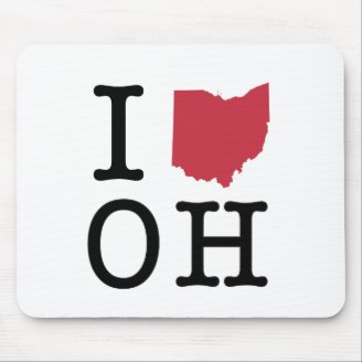 I Love Ohio Mousepad