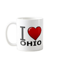 I LOVE OHIO COFFEE MUGS
