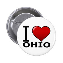 I LOVE OHIO PINBACK BUTTONS