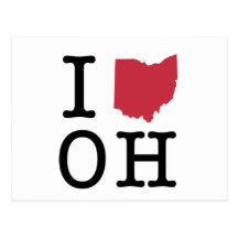 I Love Ohio Post Card