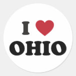 I love Ohio Round Stickers