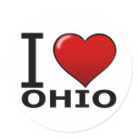 I LOVE OHIO STICKER