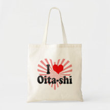 I Love Oita-shi, Japan. Aisuru Oita-Shi, Japan Canvas Bags