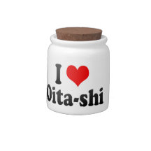 I Love Oita-shi, Japan. Aisuru Oita-Shi, Japan Candy Jar