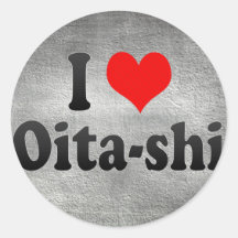 I Love Oita-shi, Japan. Aisuru Oita-Shi, Japan Stickers