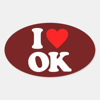 I Love Ok Stickers | Zazzle
