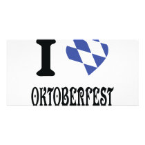 I love oktoberfest icon photo cards