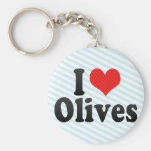 I Love Olives Keychain