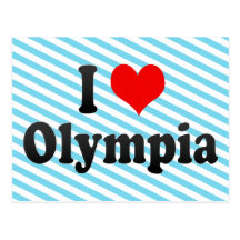 I Love Olympia, United States Post Card