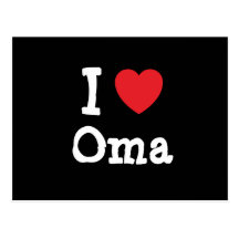 I love Oma heart T-Shirt Post Cards