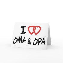 I Love Oma & Opa cards by Oktoberfest_TShirts I Love Oma & Opa cards