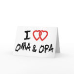 I Love Oma &amp; Opa Cards