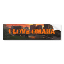 I Love Omaha Bumper Sticker bumper stickers by pambamaster I Love Omaha Bumper Sticker bumper stickers