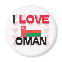 I Love Oman magnets by tshirtshirts I Love Oman magnets
