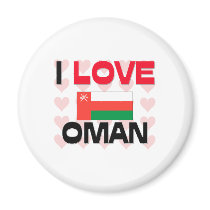 I Love Oman magnets by tshirtshirts I Love Oman magnets