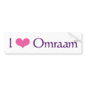 I Love Omraam bumper stickers