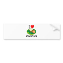 I Love Onions bumper stickers