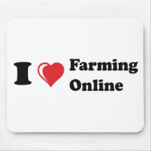 i love online farming mousepad