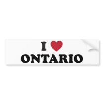 I Love Ontario Bumper Sticker
