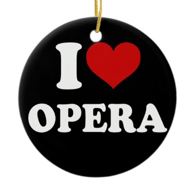 I Love Opera Christmas Ornament