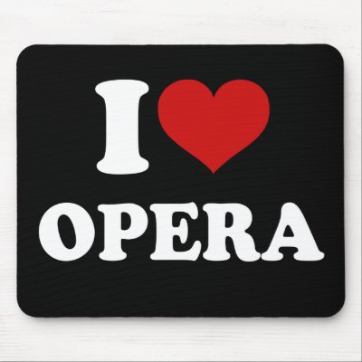 I Love Opera Mouse Pad