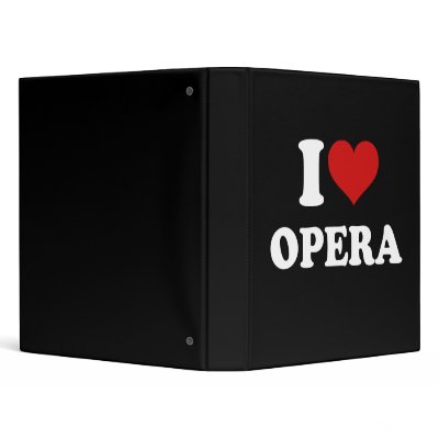 I Love Opera Vinyl Binders