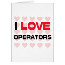 I LOVE OPERATORS cards by professions I LOVE OPERATORS cards