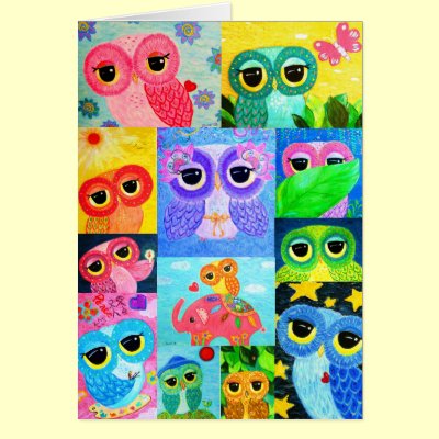 I Love Ophelia The Owl Greeting Cards by udonchow