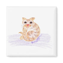 I Love Orange Cats! magnets
