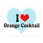 I Love Orange Cocktail Postcard