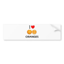 I Love Oranges bumper stickers by foodshirts I Love Oranges bumper stickers