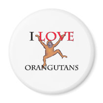 I Love Orangutans magnets
