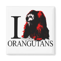 I Love Orangutans Magnets