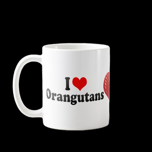 I Love Orangutans Mug